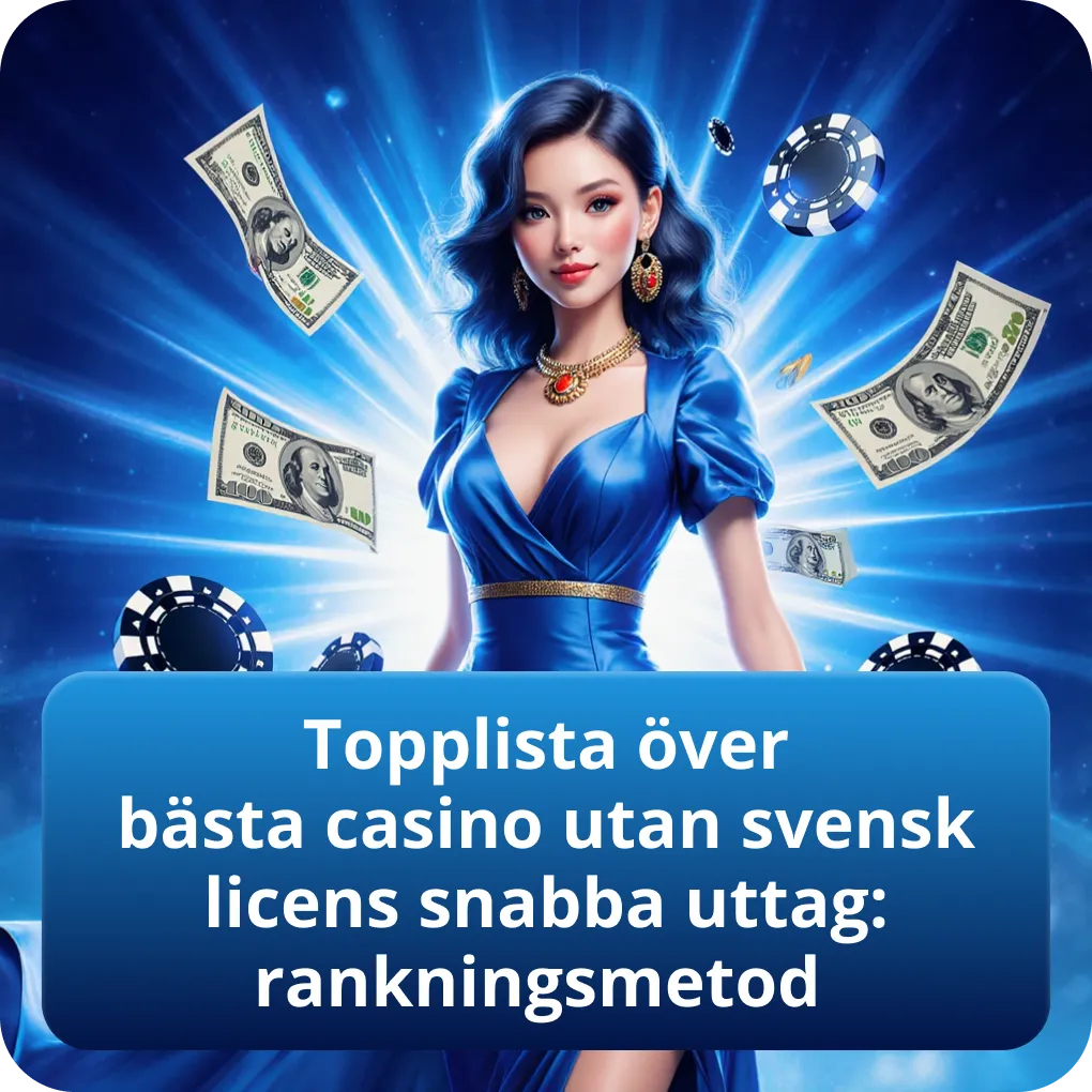 Topplista över bästa casino utan svensk licens snabba uttag: rankningsmetod